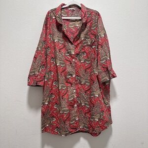 Print Fresh Bagheera Eco Satin Sleep Shirt Cotton Sz 3X‎